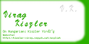 virag kiszler business card